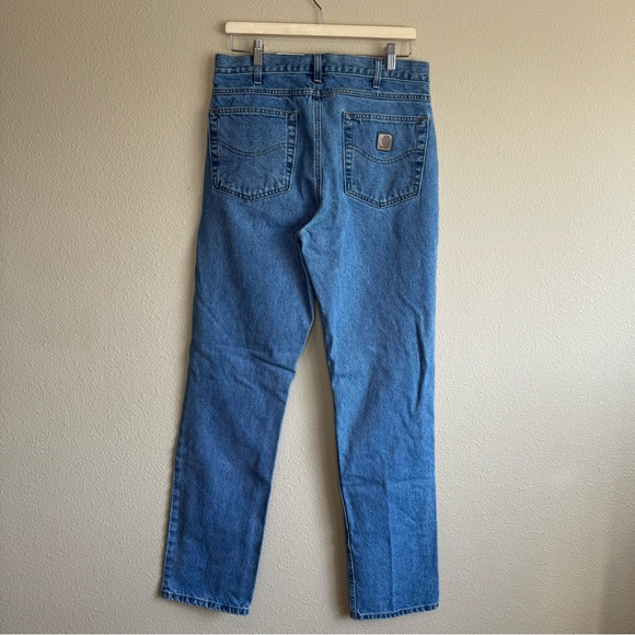 Carhartt pants mens 33 100% cotton straight fit denim jeans blue - Picture 2 of 3